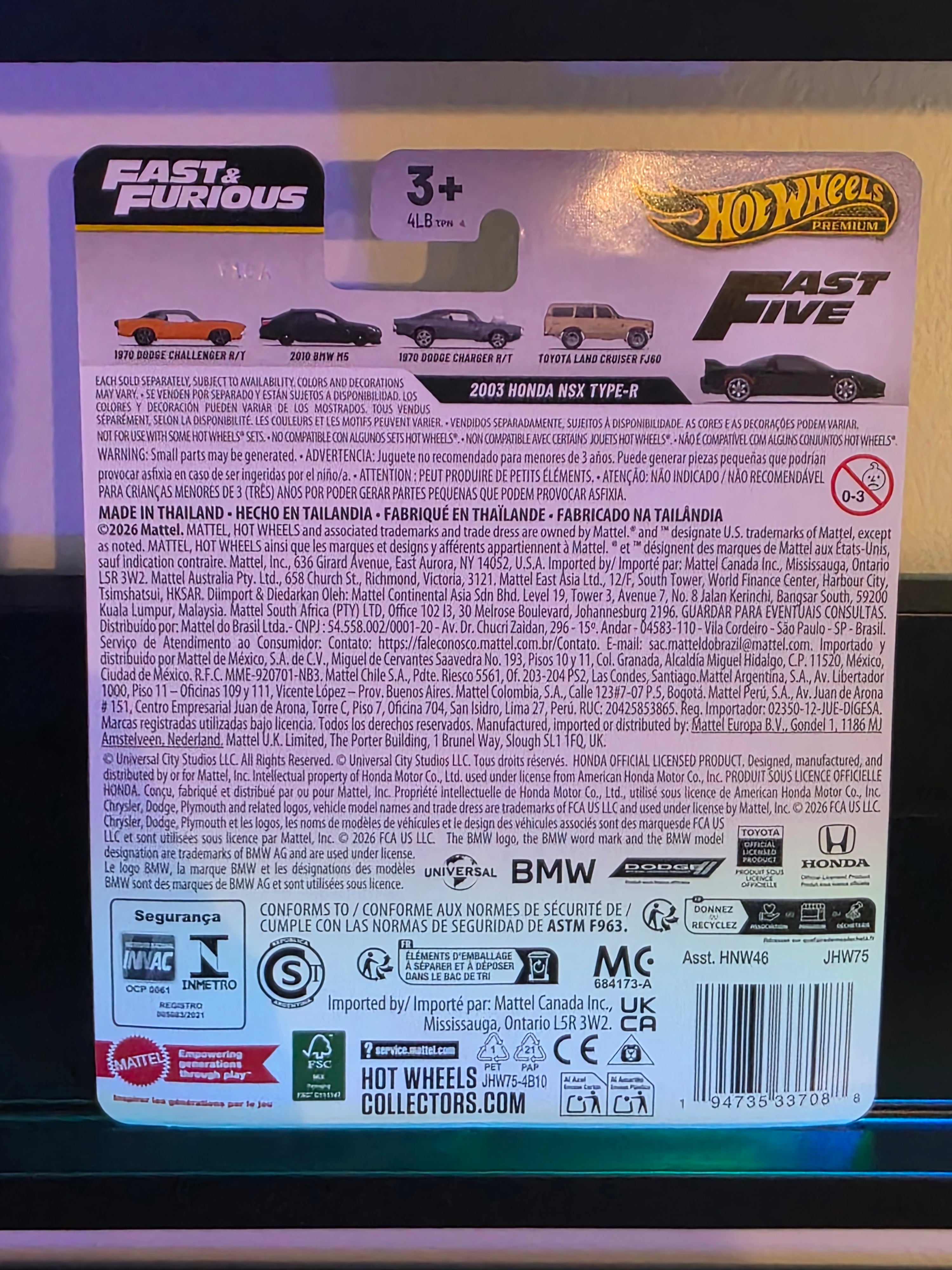 HOT WHEELS PREMIUM 2003 HONDA NSX TYPE-R