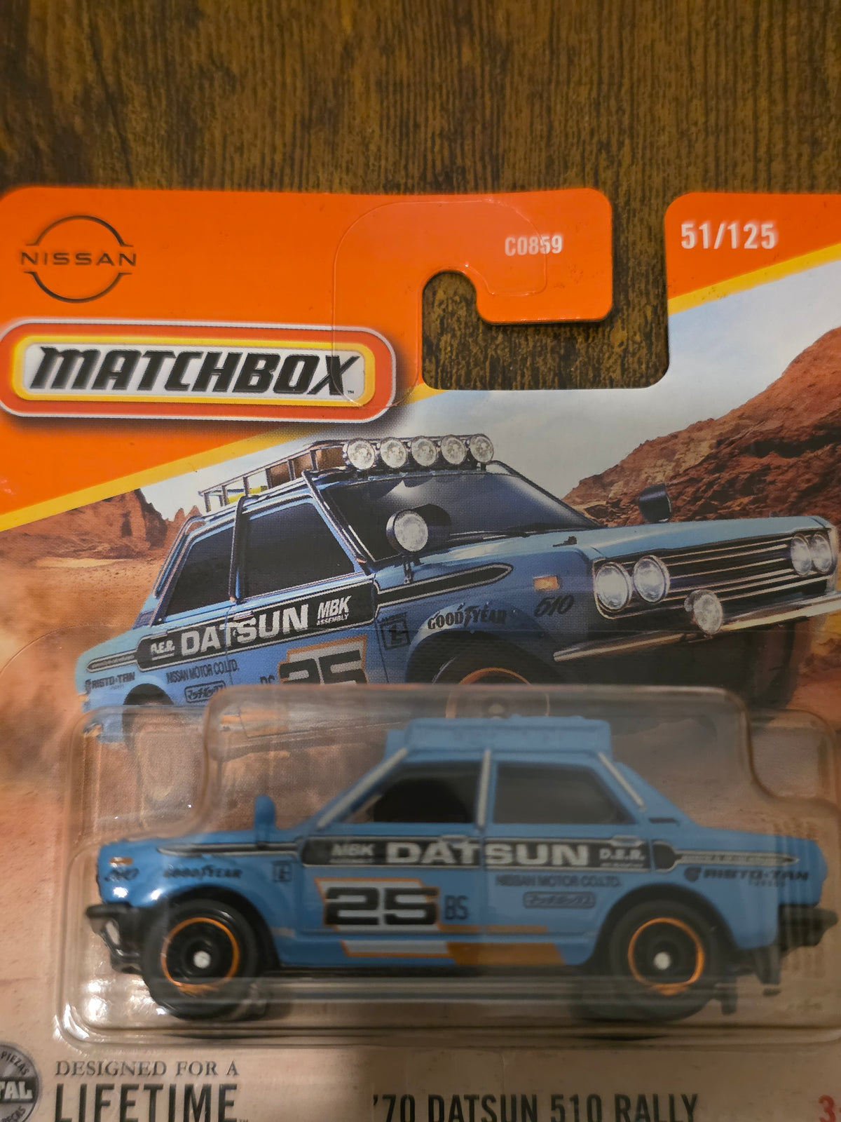 MATCHBOX '70 DATSUN 510 RALLY SHORT CARD