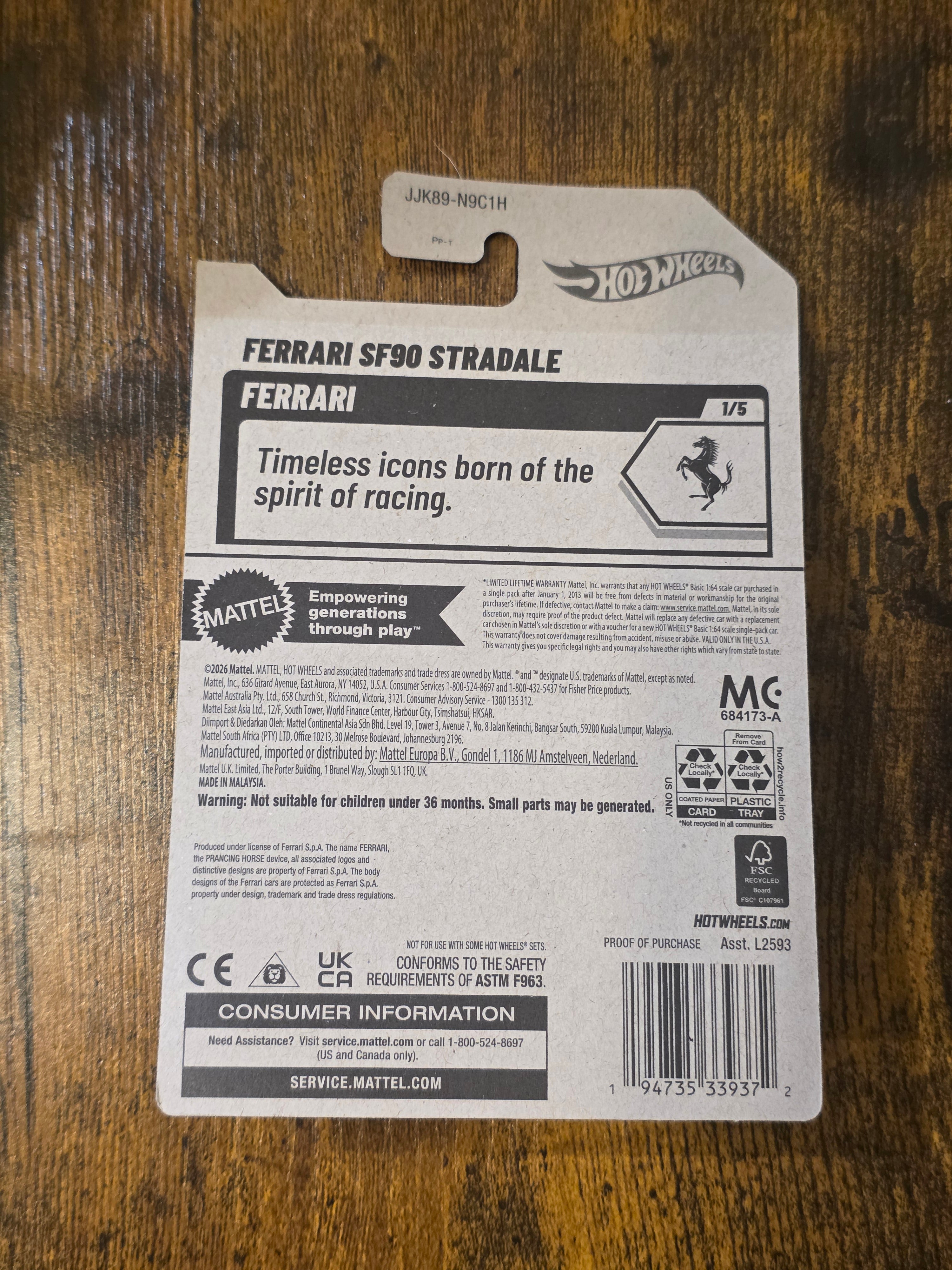 HOT WHEELS FERRARI SF90 STRADALE