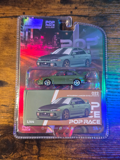 POP RACE 022 MITSUBISHI LANCER EVOLUTION IV CHASE