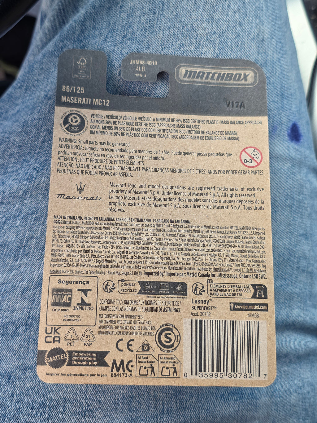 MATCHBOX MASERATI MC12