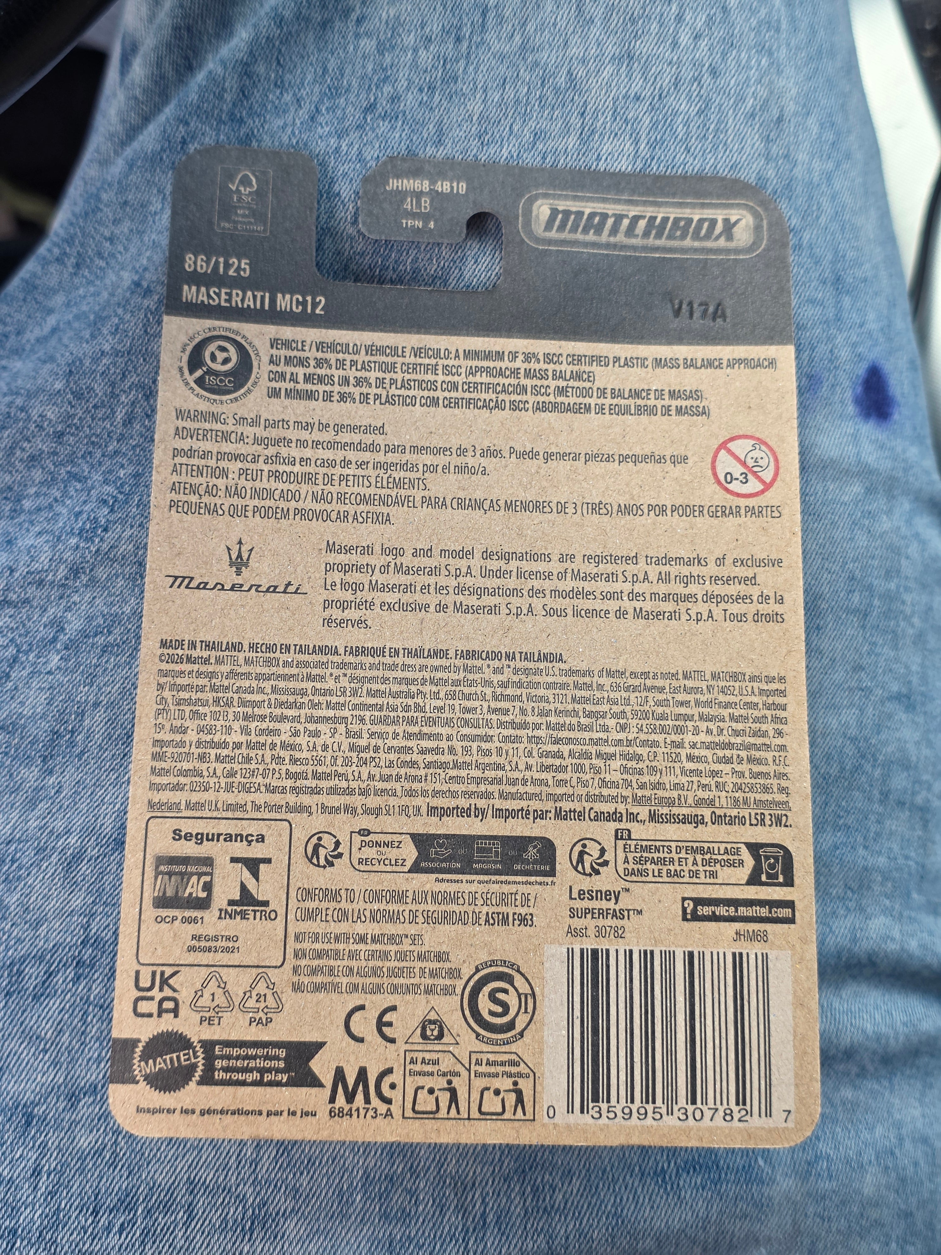 MATCHBOX MASERATI MC12