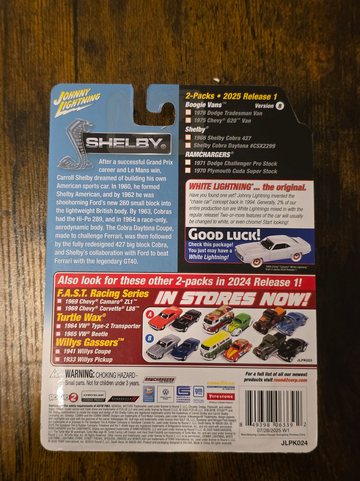 JOHNNY LIGHTNING WHITE LIGHTNING CHASE SHELBY 2 PACK