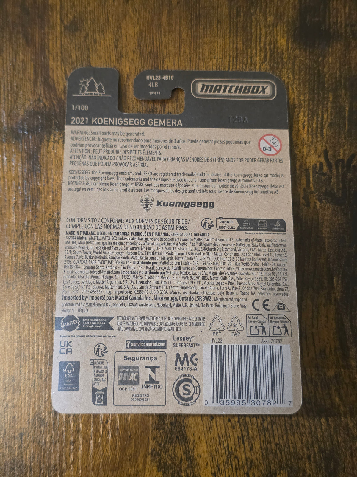 MATCHBOX 2021 KOENIGSEGG GEMERA
