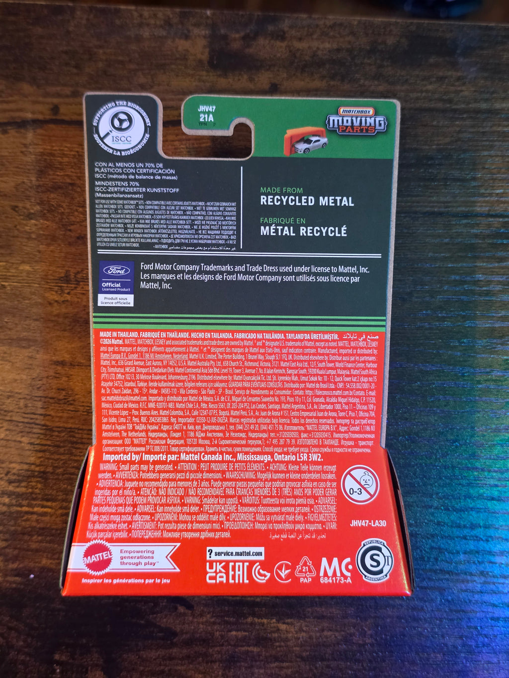 MATCHBOX MOVING PARTS 2018 FORD FOCUS RS