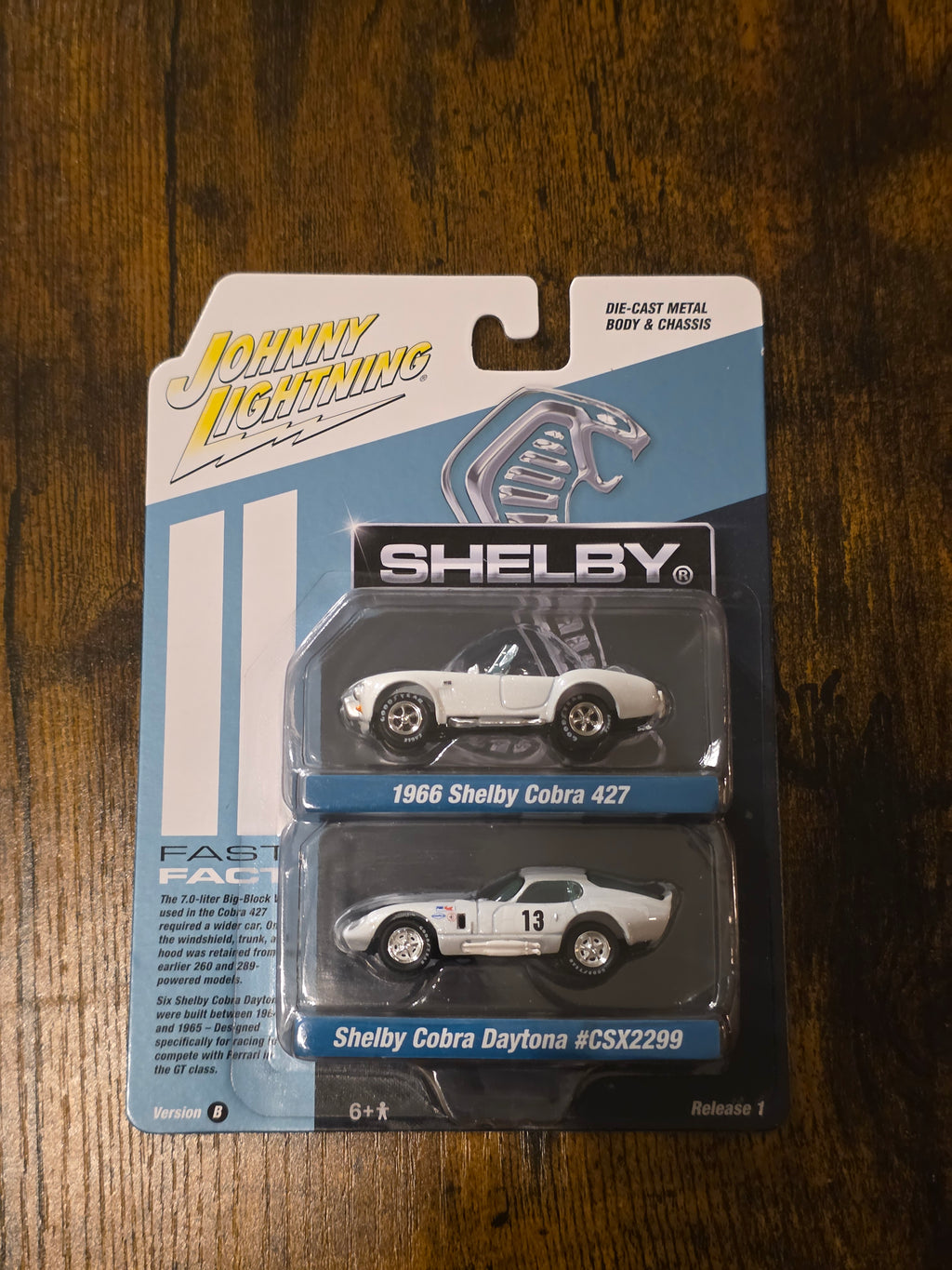 JOHNNY LIGHTNING WHITE LIGHTNING CHASE SHELBY 2 PACK