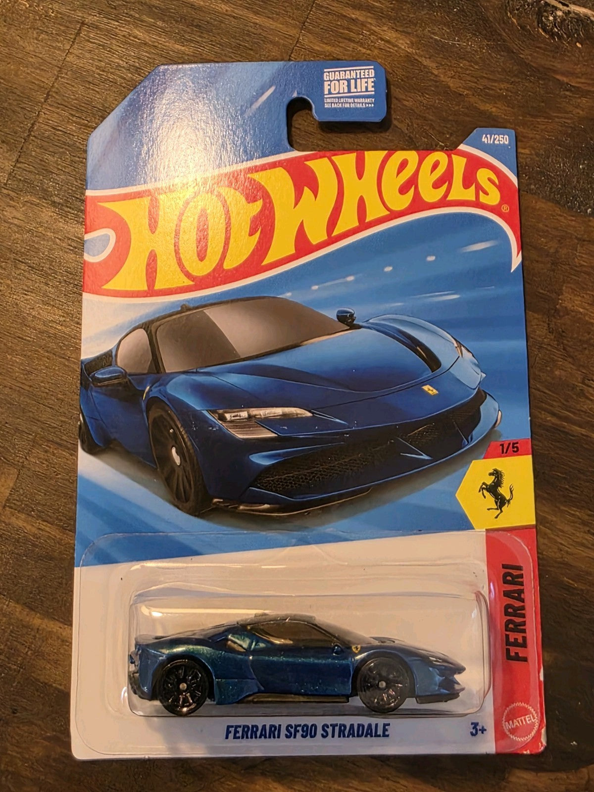 Hot Wheels Ferrari SF90 Stradale Ferrari Series Blue Diecast
