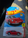 MATTEL Hot Wheels Ferrari Dino 206 GT Red #150 Mainline 1:64 Diecast Car New