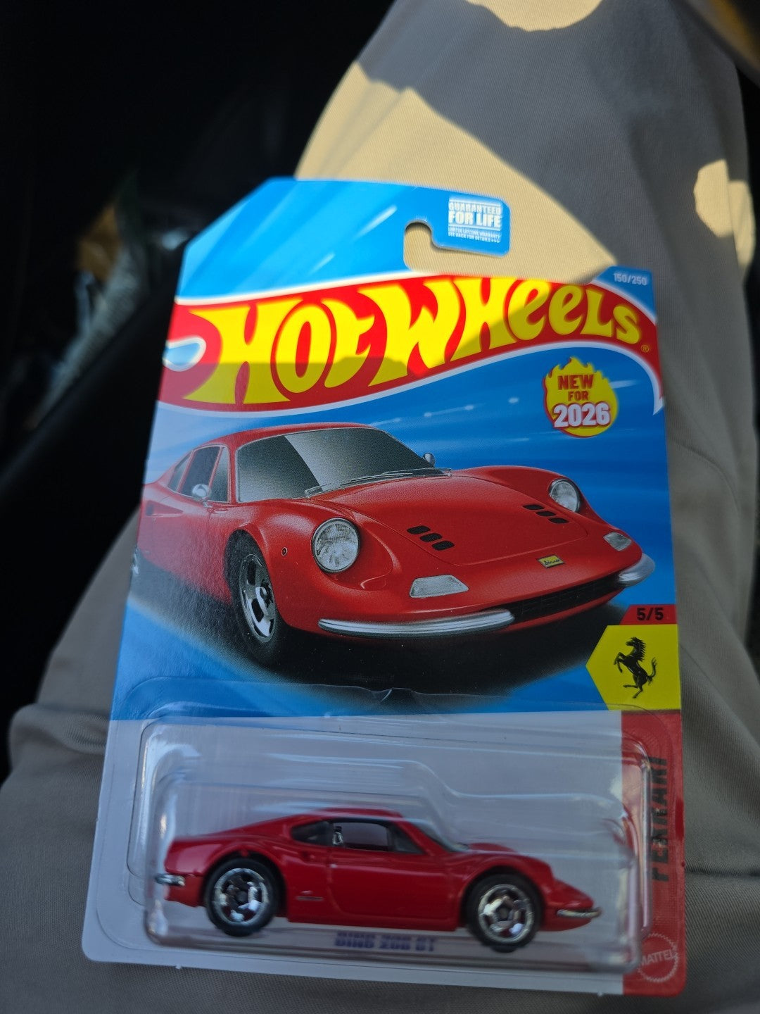 MATTEL Hot Wheels Ferrari Dino 206 GT Red #150 Mainline 1:64 Diecast Car New