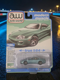 Winters & Johnson Diecast 1:64 scale 1998 Toyota Supra in Caribbean Green Metallic with rubber tires and opening hood